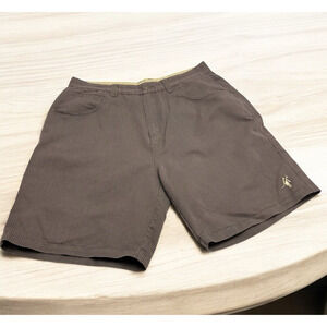 Toes On The Nose Men's Shorts Size 38 Brown Pin Striped Pockets Retro High Rise